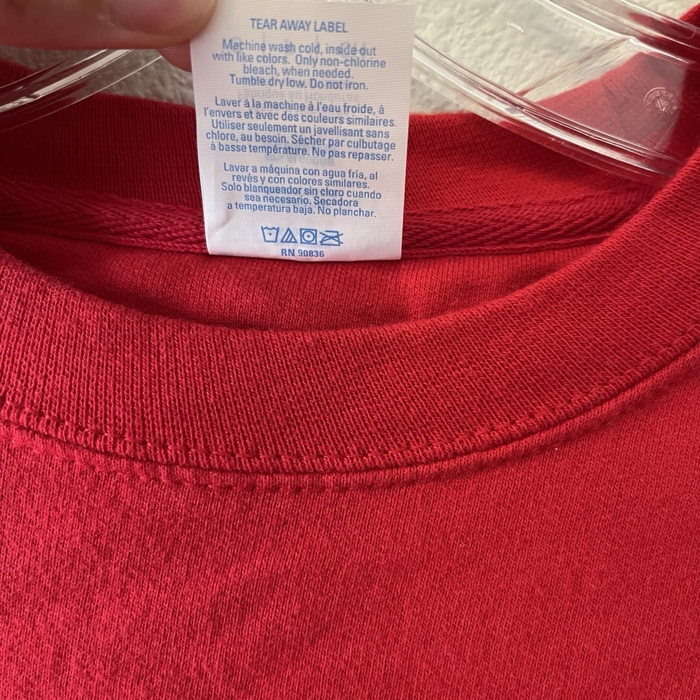 Coca Cola Sweatshirt Size Small Red Embroidered Crewneck Classic Coke Holiday - Picture 5 of 13
